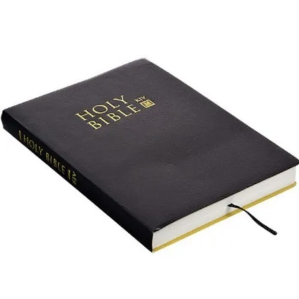 King James Version Bible KJV Holy Bible Old New Testament Black Cover Ribbon